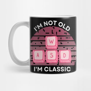 I'm not old, I'm Classic | WASD | Retro Hardware | Vintage Sunset | '80s '90s Video Gaming Mug